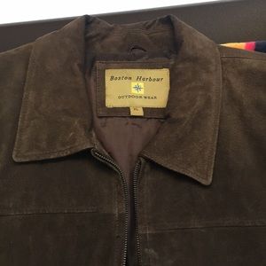 Brown leather jacket size XL